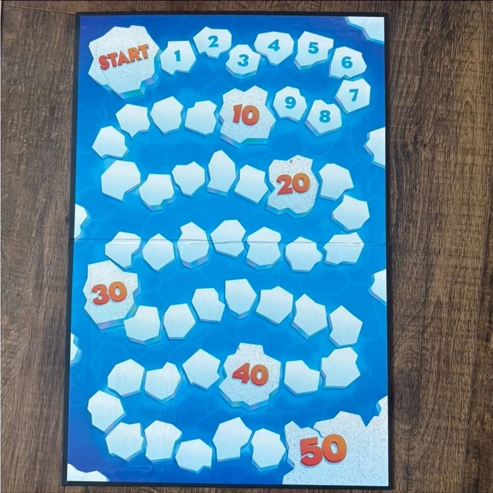 SimplyFun Ice Hop Board Game Educational Numbers Counting Penguins Math Addition